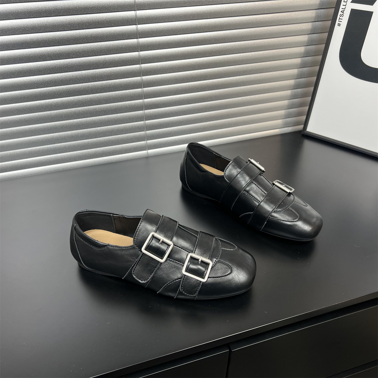 英伦风真皮布洛克鞋女2026春新款黑色皮带扣休闲鞋圆头复古小皮鞋,女鞋,牛津鞋/布洛克鞋/德比鞋,淘宝优惠券,粉丝福利购,淘宝优惠卷