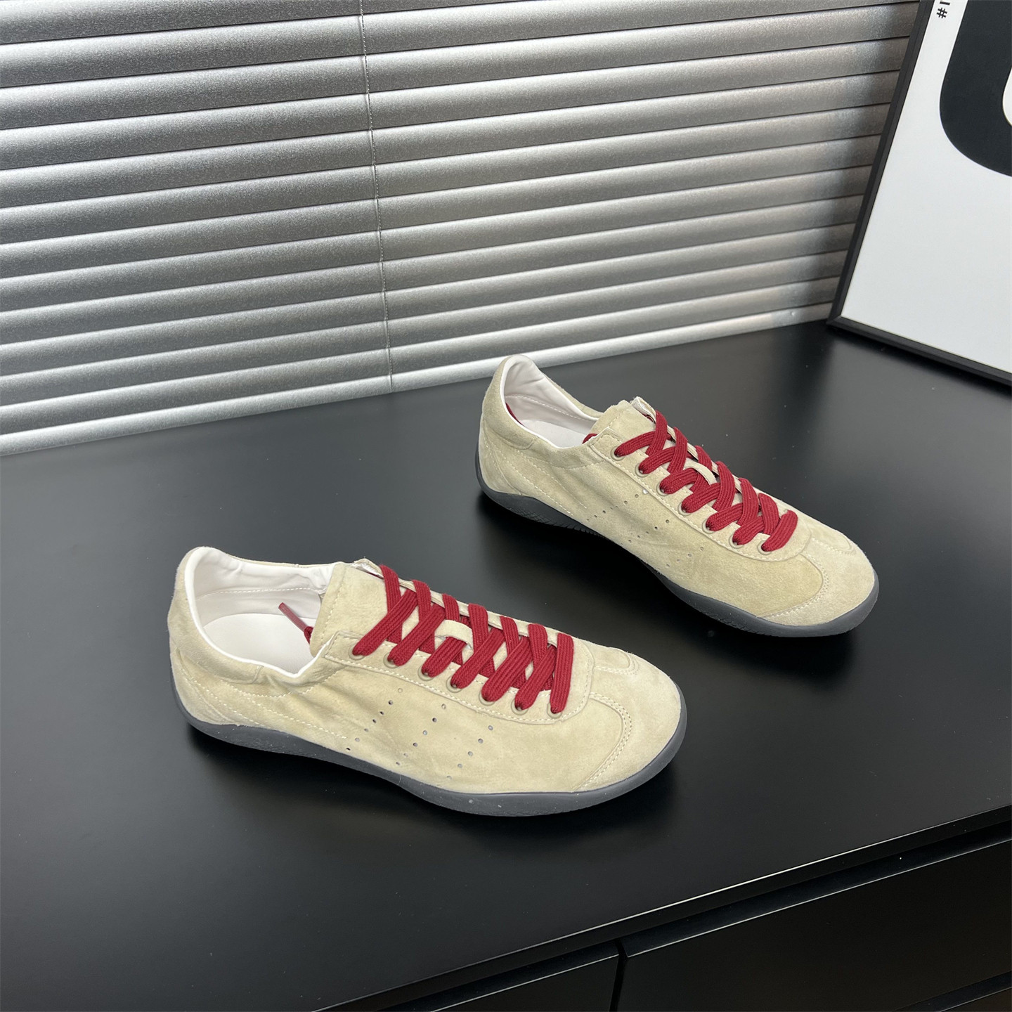 羊皮软底德训鞋女2026春季新款韩版圆头系带休闲鞋平底舒适阿甘鞋,女鞋,德训鞋,淘宝优惠券,粉丝福利购,淘宝优惠卷