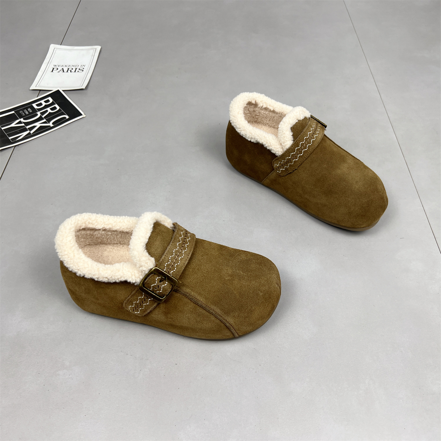 真皮厚底内增高勃肯鞋女2025冬