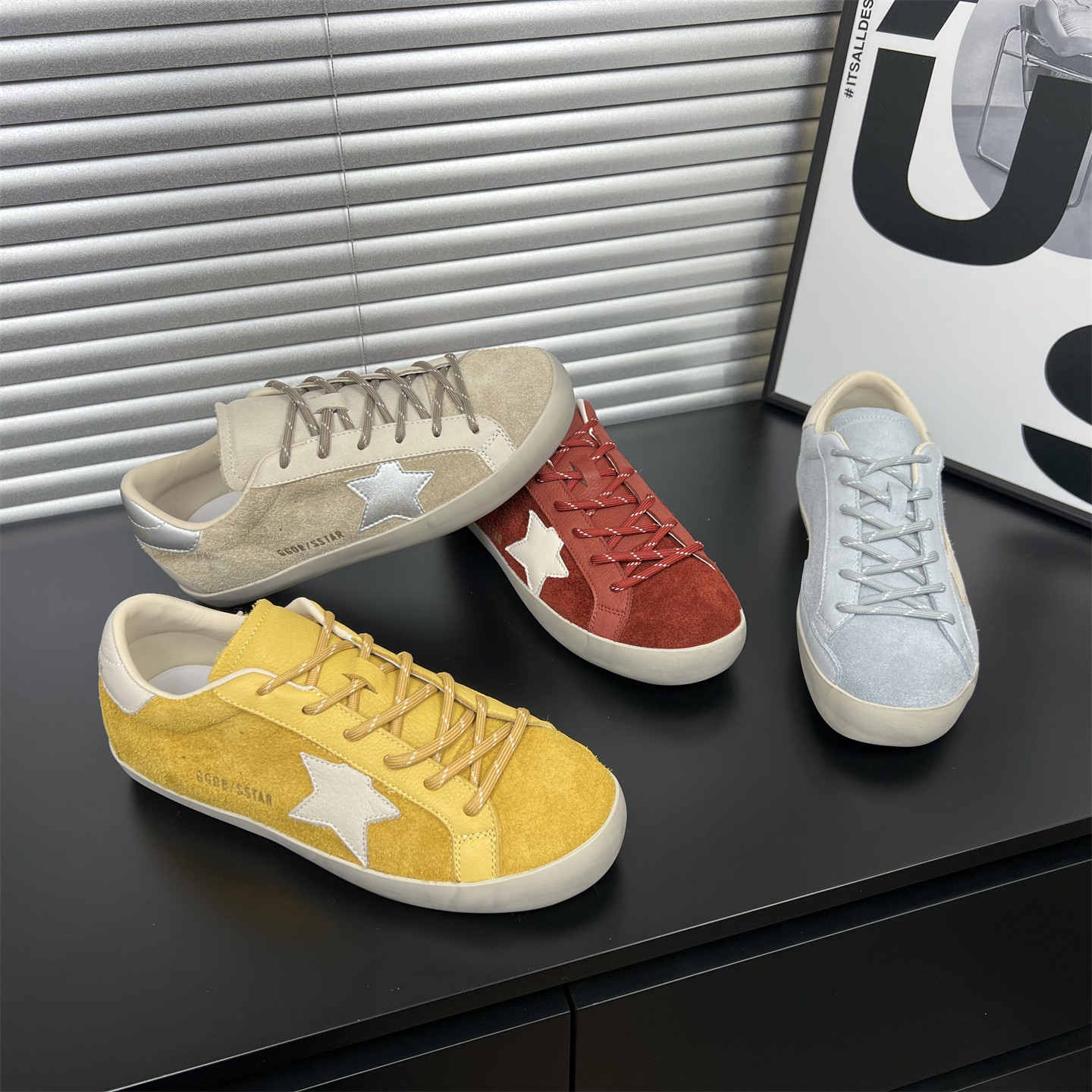 磨砂牛皮星星德训鞋女2026春季新款复古平底圆头系带休闲牛皮板鞋,女鞋,德训鞋,淘宝优惠券,粉丝福利购,淘宝优惠卷