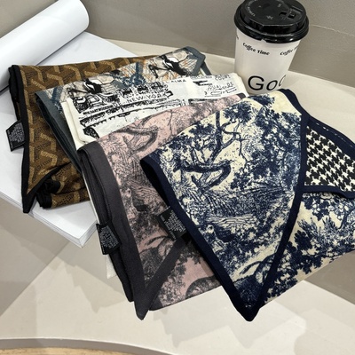 2025新款春秋韩版丝巾女时尚长巾围巾薄款护颈百搭职业领巾发带