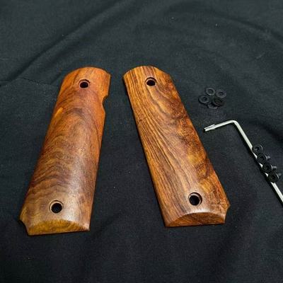 外观装饰AQK1911实木握把片送螺丝扳手工具黄花梨护木片