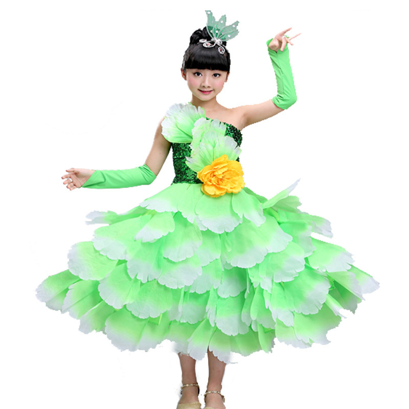 六一儿童开场舞大摆裙幼儿园舞蹈演出服女童现代舞裙少儿表演裙子