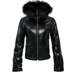 短款 油蜡pu皮毛领可拆卸修身 3MAN0N 拉链夹克 PCCVISION