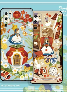 适用于三星S25/S24ultra/S23/S22/S21浮雕手机壳爱丽丝A56/A55/A54/A52S/A35/A36猫咪A16/A15公主s21fe/s22+