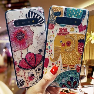S21fe S23ultra浮雕S22ultra s20手机壳A71巴士note20plus鹿A55 A54 A14 适用于三星S25 A53铁塔A15 S24ultra