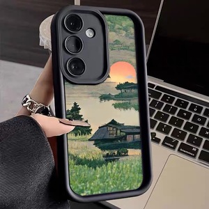 山水风景画适用于三星S25ultra/S24ultra/S23/S22+手机壳S22ultra意境A56/A55/A53/A52/A15/A25软壳S23fe全包