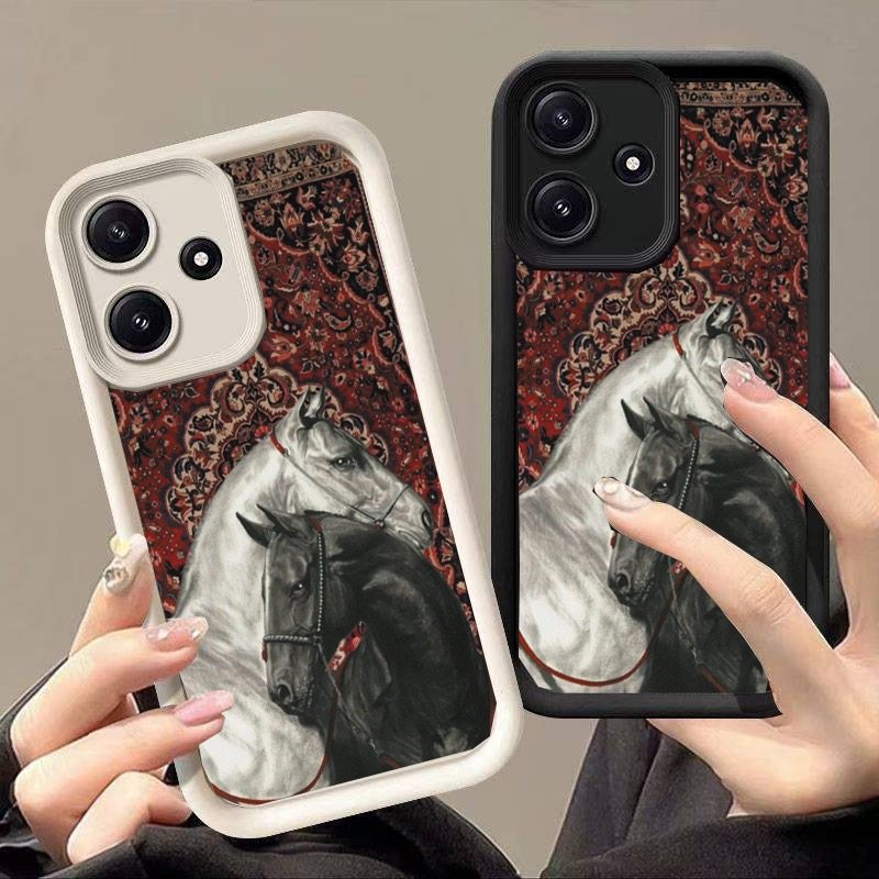 黑白骏马适用于三星S26ultra/S25ultra/S24/S23+手机壳S22ultra马年A56/A55/A36/A15/A16/A17软壳S25fe卡通,3C数码配件,手机保护套/壳,淘宝优惠券,粉丝福利购,淘宝优惠卷