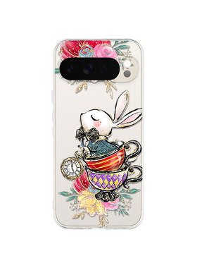 少女心适用于谷歌Pixel10proXL/9pro透明手机壳Google Pixel 7A/9A彩云9proXL彩绘7Pro/8A可爱兔子6A卡通8pro