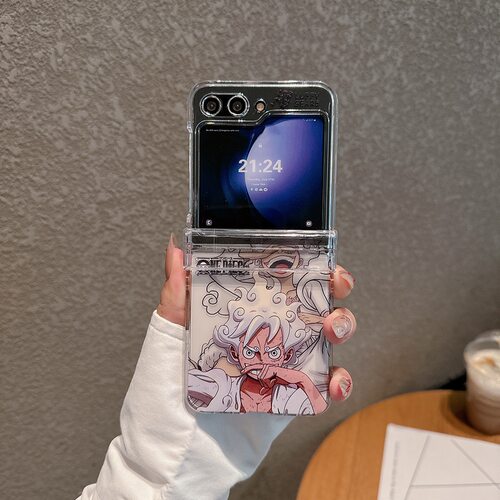 5档路飞适用于三星Z Flip8/Z flip7折叠手机壳Samsung Zflip 6海贼王Zflip5彩绘Zflip4透明7FE保护套新款硬壳