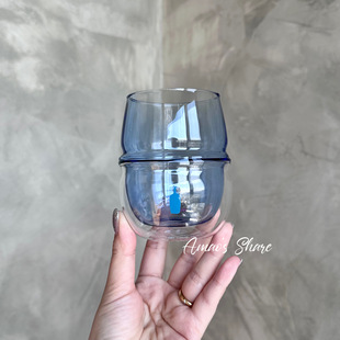 日本蓝瓶子咖啡Bluebottle福冈限定bodum联名双层耐热玻璃杯水杯