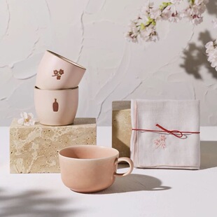 日本蓝瓶子BlueBottleCoffee2026樱花限定粉色联名陶瓷马克杯水杯