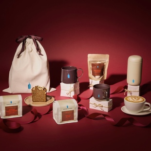2025日本蓝瓶子咖啡BlueBottle假日圣诞限定酒红色复古陶瓷马克杯