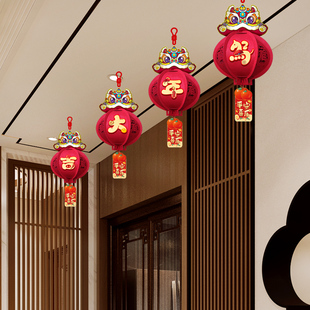 马年装饰用品灯笼挂件商场门店室内春节吊顶氛围布置新年过年吊饰