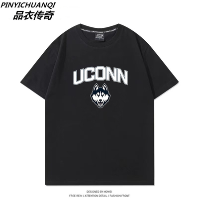 康涅狄格大学Uconn哈士奇短袖T恤
