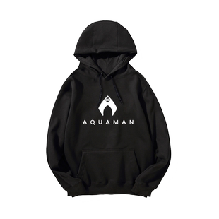 DC电影漫画海王卫衣男女正义联盟周边衣服宽松大码加绒连帽卫衣