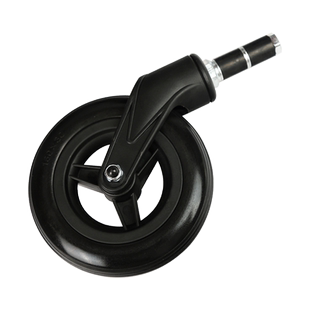 中进轮椅配件前轮万向轮后轮轮胎实心胎PU胎支架轱辘轴承刹车