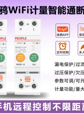人民电器智能WiFi断路器手机涂鸦远程控制漏电保护器家用空开220V