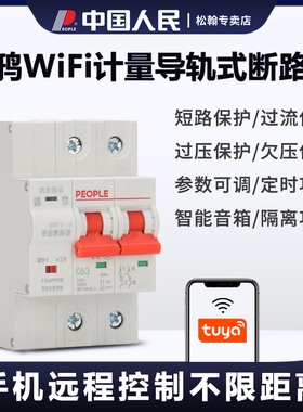 人民涂鸦wifi手机智能空气开关断路器断电远程控制手机遥控定时器