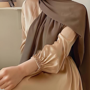 solid color chiffon scarf纯色珍珠雪纺围巾马来长巾头巾披肩