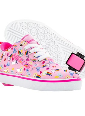 美国正品heelys超轻女童暴走鞋时尚帆布单轮女成人代步轮滑四季款