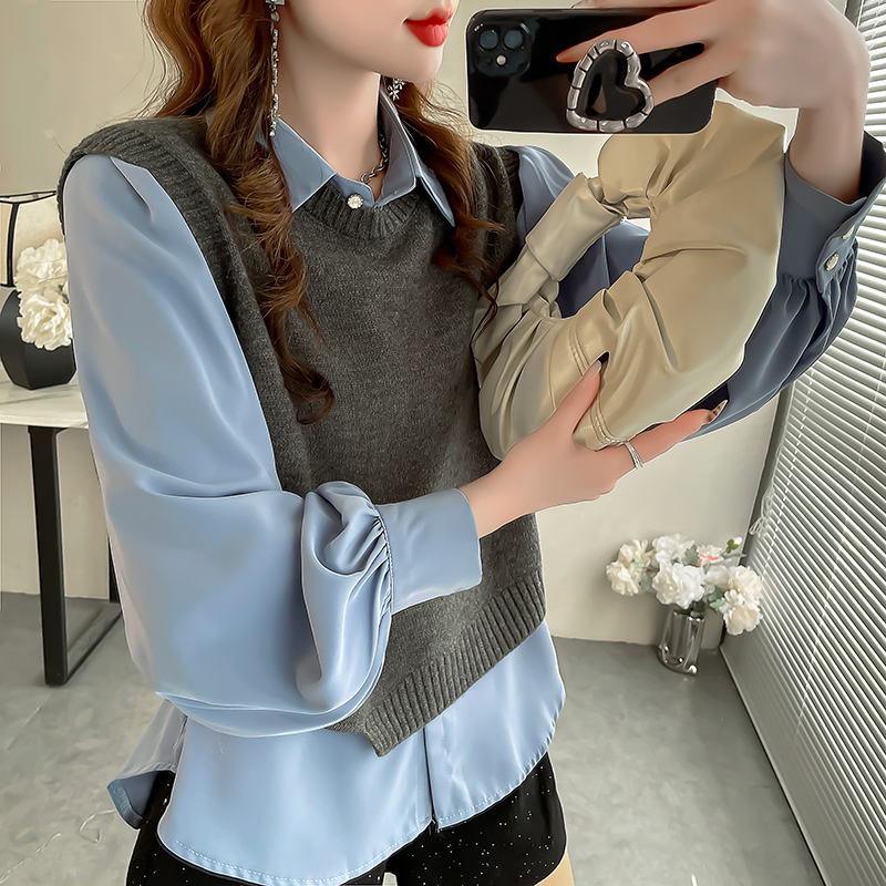 胖mm大方得体套装秋冬款毛衣