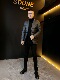 冬季 上衣夹克潮牌 哑光面西服领保暖羽绒服外套男时尚 新款 欧货男士