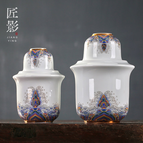 温酒器烫酒壶家用陶瓷中式酒具套装黄酒白酒杯热酒壶二两三两半斤