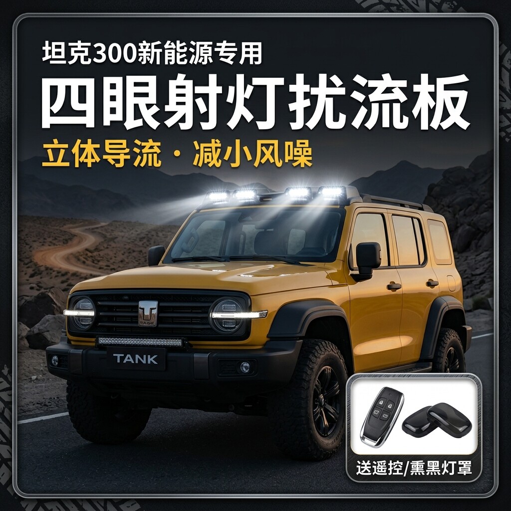 26款坦克300新能源车顶射灯
