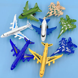 儿童玩具回力飞机模型战斗机迷彩军机客机地摊热卖幼儿园礼物男孩