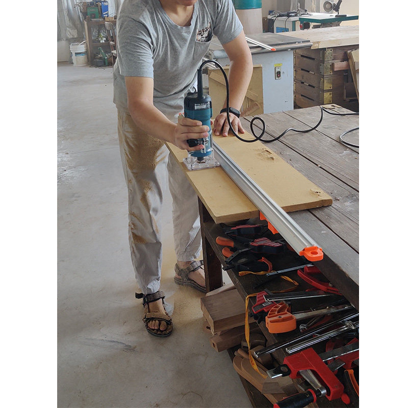 平行夹割导尺靠山强型木加工导向尺轨电锯wgm修边机台锯辅圆助切