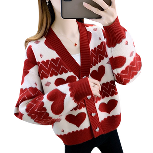 针织开衫秋装女款2025年新款上衣爆款毛衣女宽松洋气外套女春秋款