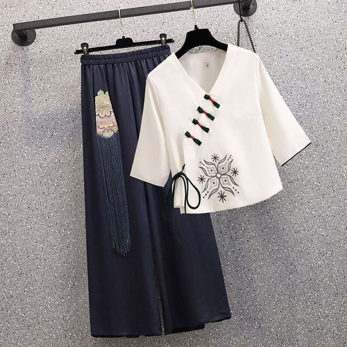 夏季新中式盘扣汉服上衣女