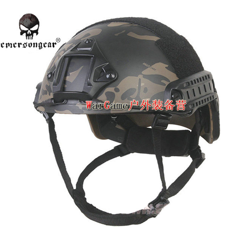 爱默生FAST MH/BJ/PJ款MCBK暗夜迷彩真人CS战术户外吃鸡防护头盔