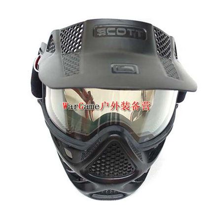 新品全脸真人CS骷髅头透气面罩野战户外战术护具SCOTT2代防护面具