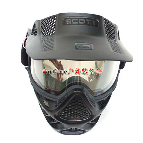 新品全脸真人CS骷髅头透气面罩野战户外战术护具SCOTT2代防护面具