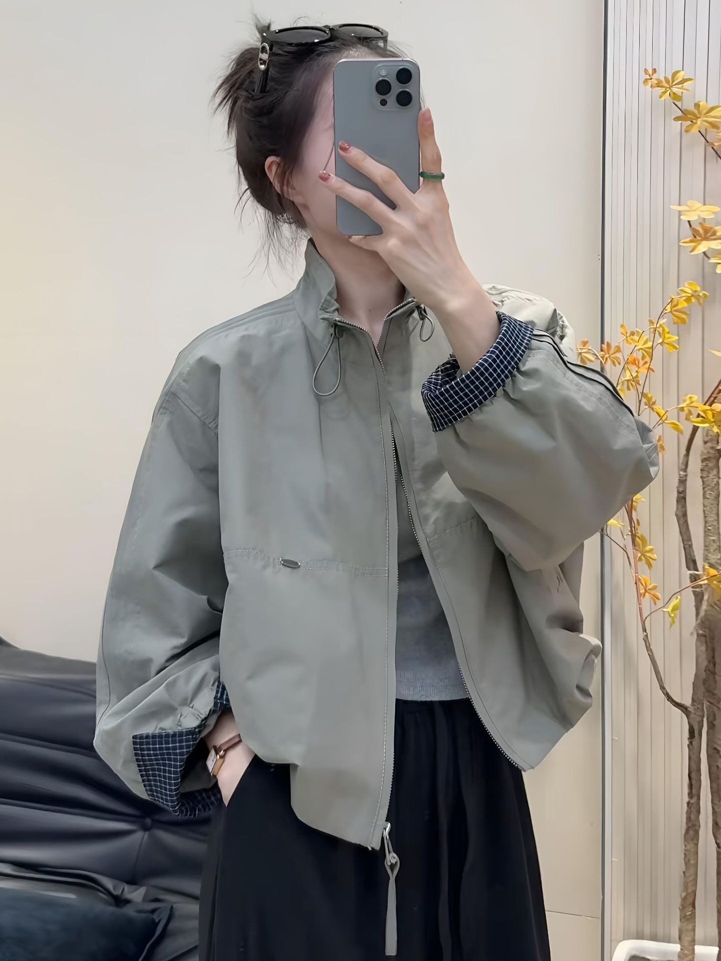 韩系外套女款春2026新款立领冲锋衣休闲夹克小个子棒球服短款风衣