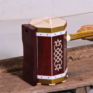 06D非洲紫檀木低音四胡 骨雕蒙古图腾纹饰 手工蒙皮终身保修