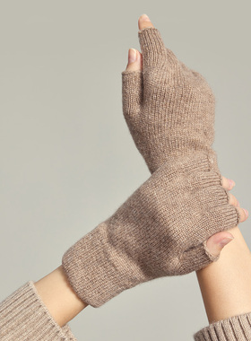 【特享6折】Johnstons of Elgin秋冬女士露指羊绒针织手套礼物