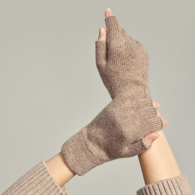 【特享6折】Johnstons of Elgin秋冬女士露指羊绒针织手套礼物