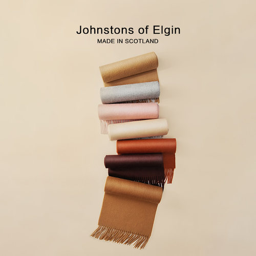 【七夕礼物】Johnstons of Elgin 经典款纯羊绒围巾 纯色