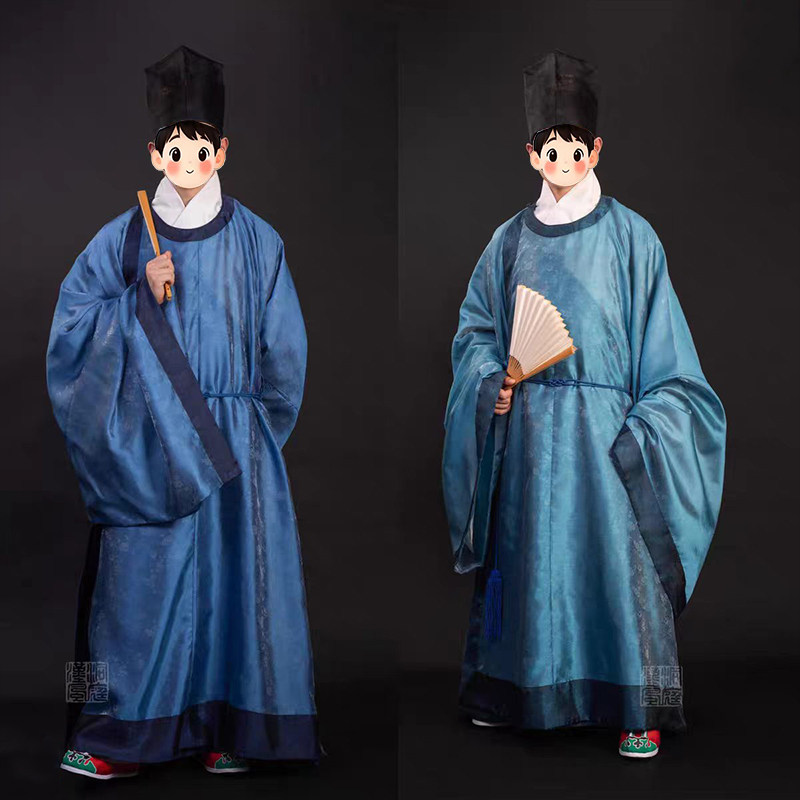 租洞庭汉风明制汉服圆领袍襕衫