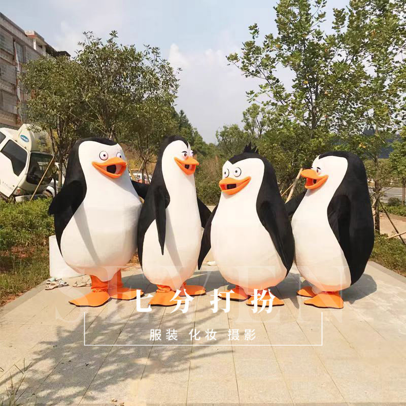 租企鹅卡通人偶龙虾服装动漫玩偶马达加斯加海洋动物表演服道具
