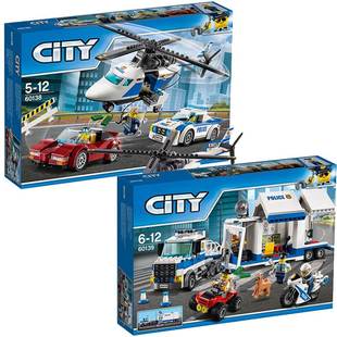 警察警车60138飞机高速追捕坏蛋60139移动指挥中心拼装中国积木男