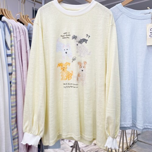 实拍韩代款春夏薄款雪花麻棉花苞袖宽松慵懒风防晒休闲打底T恤女