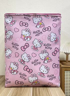 【50X40X60高】粉KT猫拉链款（带盖）防潮120L被子收纳筐