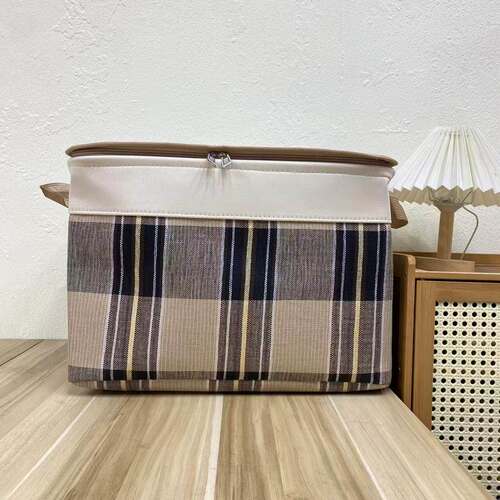 【45X35X30高】英伦宝利格拉链款（带盖带钢圈）防潮收纳筐收纳袋