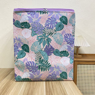 504060大家大叶拉链盖120升大容量防潮收纳袋被子收纳筐