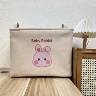 加厚40L开口软萌兔微瑕可折叠玩具衣服收纳筐 40X30X30高