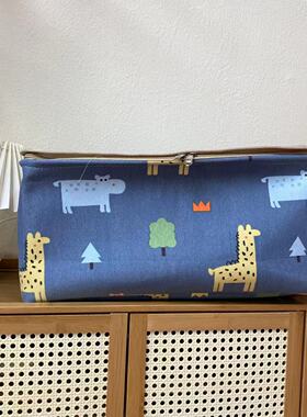 裤子专用【47X28X23高】拉链可爱动物（带盖带钢圈）衣服书收纳筐